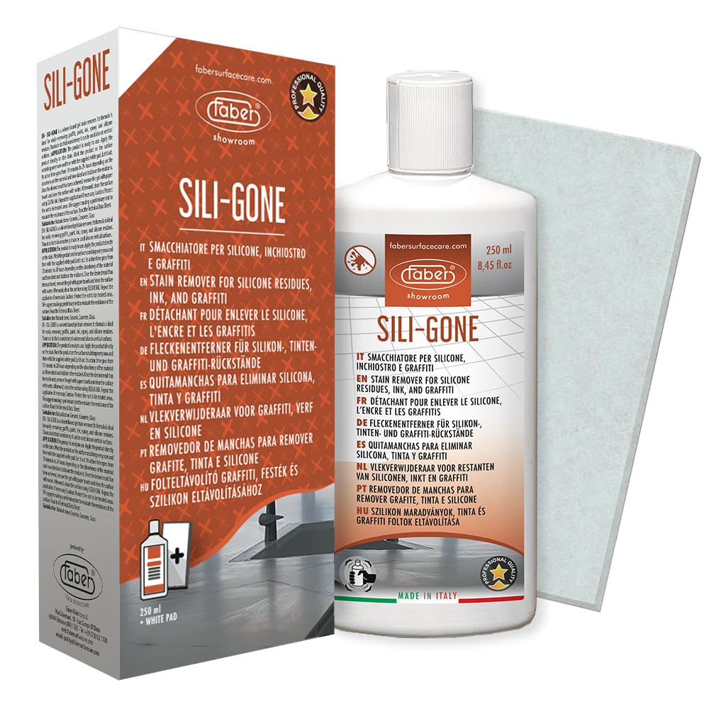 Solutie FABER, KIT SILI-GONE, 250 ml, SR0500036, pentru indepartarea petelor de silicon, cerneala sau graffiti
